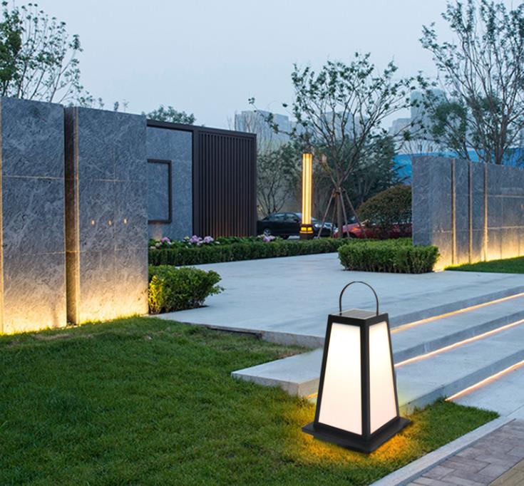 Outdoor impermeabile del paesaggio con giardino chiaro decorazione di giardino luce pilastro solare